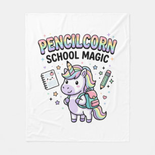 Cobertor De Velo Escola de Lápis de Unicórnio Magia Encantadora de