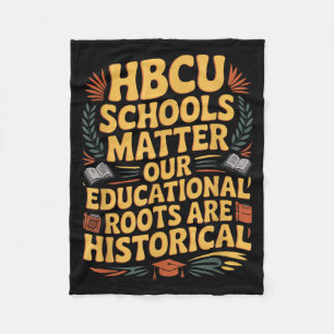 Cobertor De Velo Escola Superior Negra HBCU Estudante Afro-American