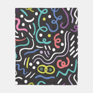 Cobertor De Velo Escova puxada pela mão. padrão abstrato, zigzags