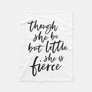 Cobertor De Velo Escrito Em Escova - Pequeno Mas Fierce William Sha