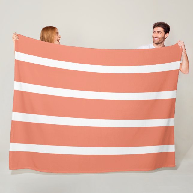 Cobertor De Velo Escritório de Stripes Mínimas Vermelhas e Brancas  (In Situ)