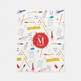 Cobertor De Velo Escritório escolar e Artesanatos Monograma de Padr