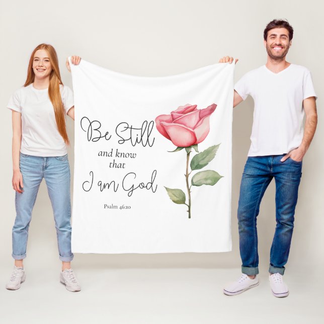 Cobertor De Velo Escritura Esteja quieta e saiba que eu sou Deus Fl (In Situ)