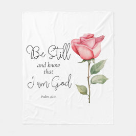 Cobertor De Velo Escritura Esteja quieta e saiba que eu sou Deus Fl
