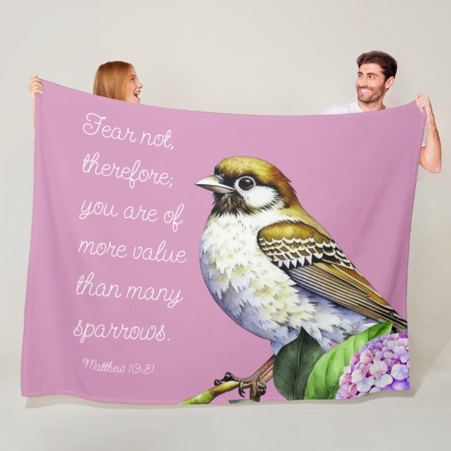 Cobertor De Velo Escritura Matthew 10:31 (In Situ)