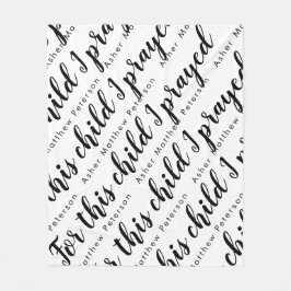 Cobertor De Velo Escritura Versa Folha Personalizada do Bebê