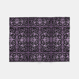 Cobertor De Velo Escroto roxo e preto