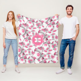 Cobertor De Velo esferas brancas cor-de-rosa, padrão de bolas de fu