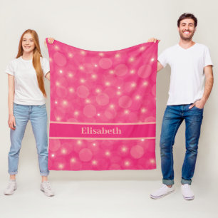 Cobertor De Velo esferas cor-de-rosa e estrelas personalisiere