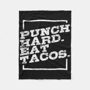 Cobertor De Velo Esmurre Duro Coma Tacos Kickboxing Feliz Esporte M