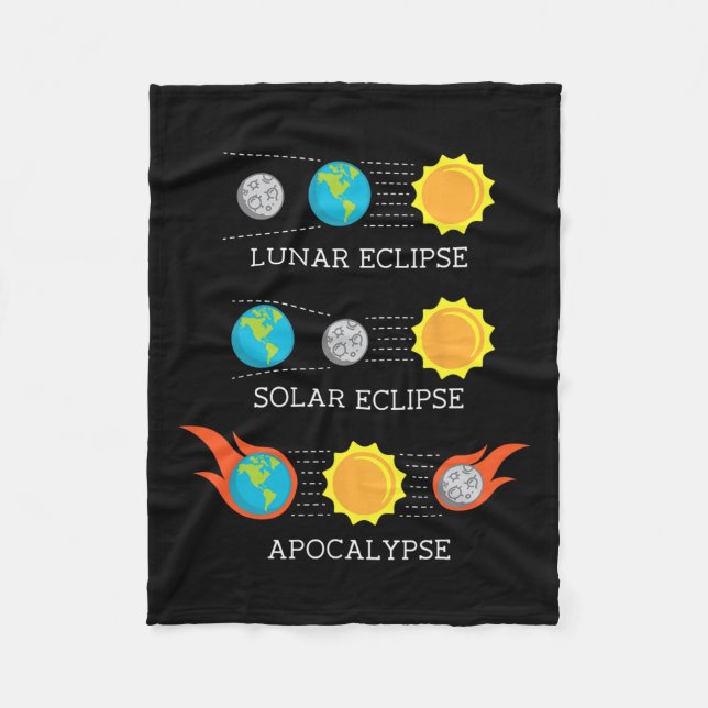 Cobertor De Velo Espaço de Eclipse Solar Solar do Apocalipse (Frente)