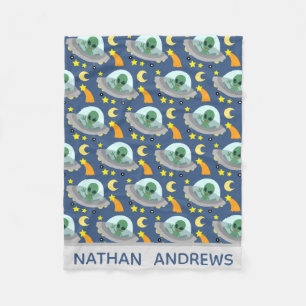 Cobertor De Velo Espaço e estrelas personalizadas em Alienígenas