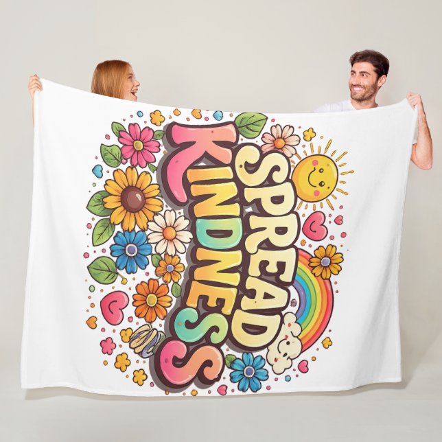 Cobertor De Velo Espalhe Bondade – Lindo Arco-íris Floral (In Situ)
