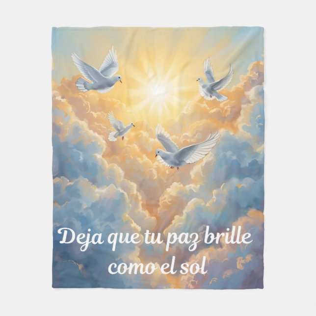 Cobertor De Velo Espanhol da Porta da Paz Fleece Blanket (Frente)