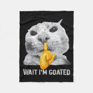 Cobertor De Velo Espera Eu Sou Cabra Gato Roupa de Meme Gatos Bobos