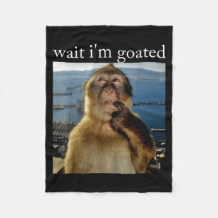 Cobertor De Velo Espera eu sou Goated Macaco Pensativo Divertido Me