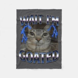 Cobertor De Velo Espera, eu sou o Bode Cat Meme de Gato Engraçado H