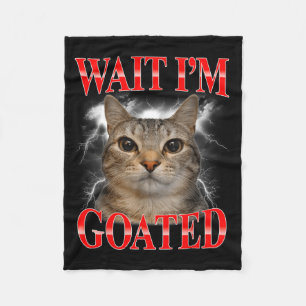 Cobertor De Velo Espera, gato goated bobo meme de gato engraçado ho