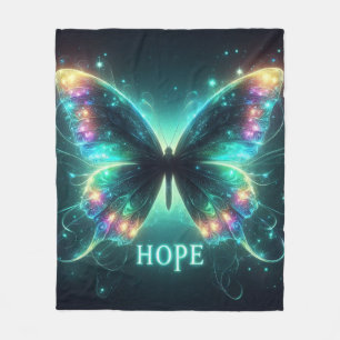 Cobertor De Velo Esperança de retratar borboletas multicoloridas ra