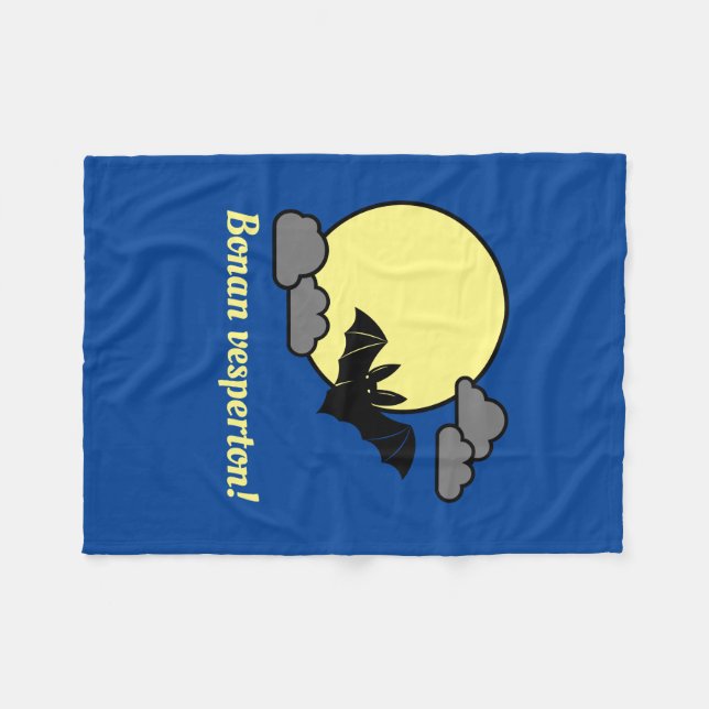 Cobertor De Velo Esperanto: Bonan Vesperton! (Frente (Horizontal))