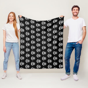 Cobertor De Velo Espiral da Lua Prateada em preto