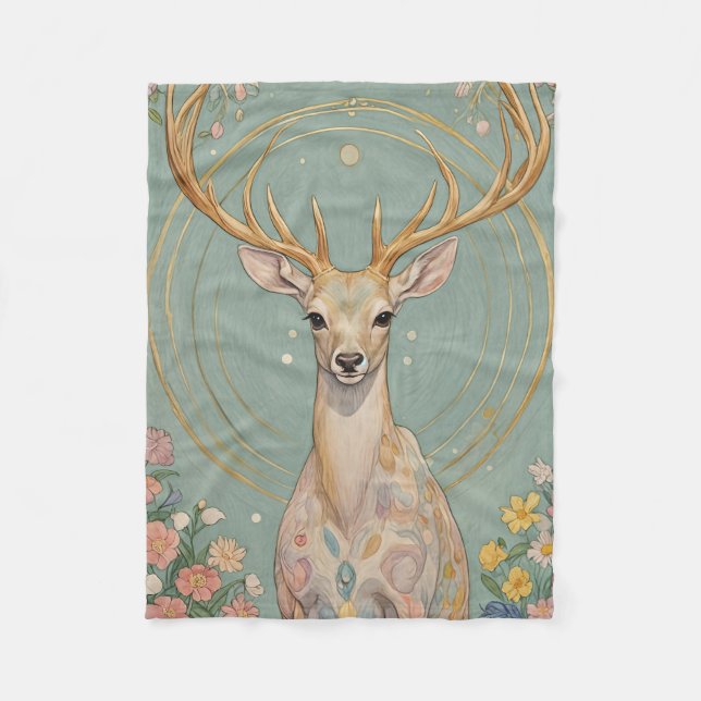 Cobertor De Velo Espírito Gentil: Um Pastel Veado (Frente)