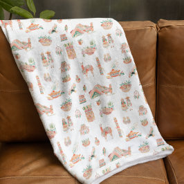 Cobertor De Velo Espírito Inca | Fofo ilustrado no Peru