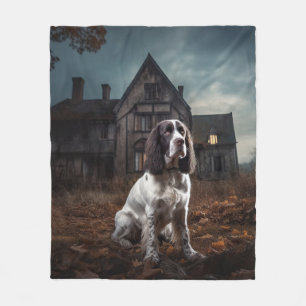 Cobertor De Velo Espírito Inglês do Springer Spaniel Halloween