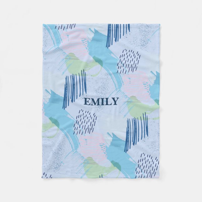 Cobertor De Velo Espíritos E Linhas De abstrato (Frente)