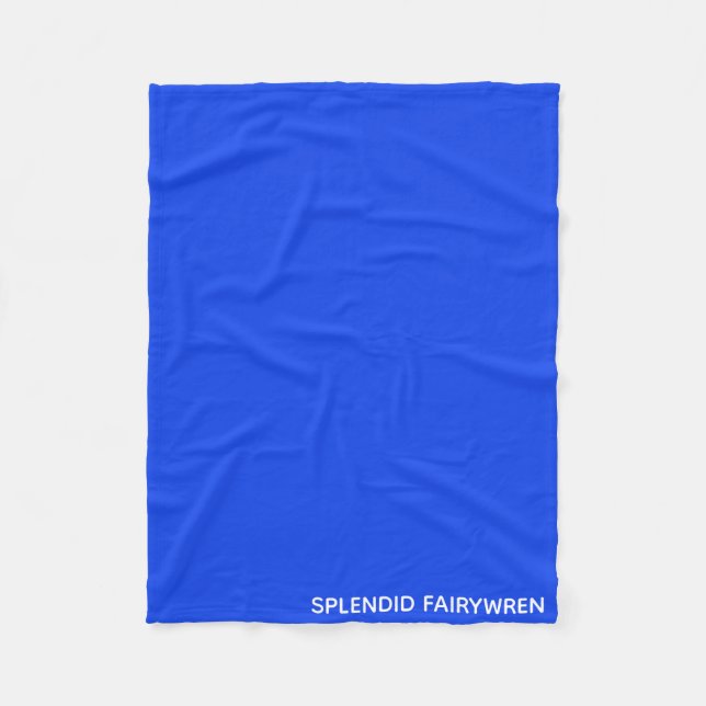 Cobertor De Velo Esplêndido Nome de Cor Azul Fairywren (Frente)