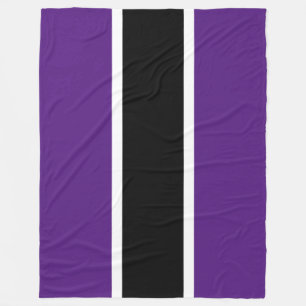 Cobertor De Velo Esportes Atléticos Black Royal Purple White Stripe