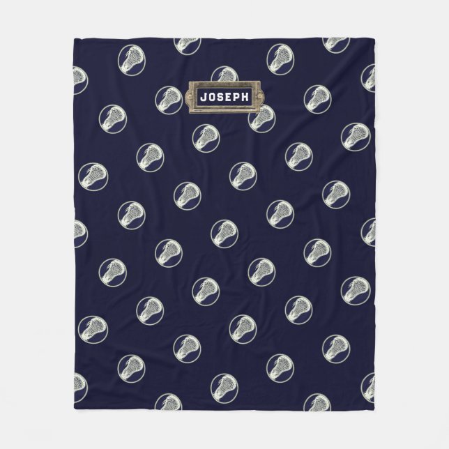 Cobertor De Velo Esportes personalizados de Lacrosse (Frente)