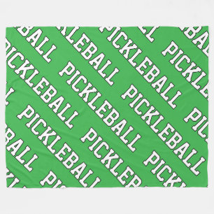 Cobertor De Velo Esportivo Branco Repetindo PICKLEBALL Em Verde Bri