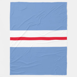 Cobertor De Velo Esportivo Vermelho Branco Azul-fino com faixas bra