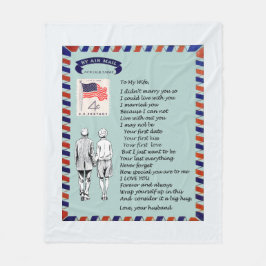 Cobertor De Velo Esposa Amor Fleece Blanket