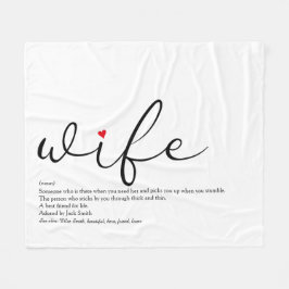 Cobertor De Velo Esposa Amor Vermelho Coração Personalizado Script