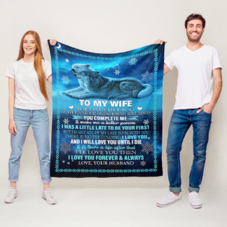Cobertor De Velo Esposa Blanket Wolf, Personalizada para a Minha Es