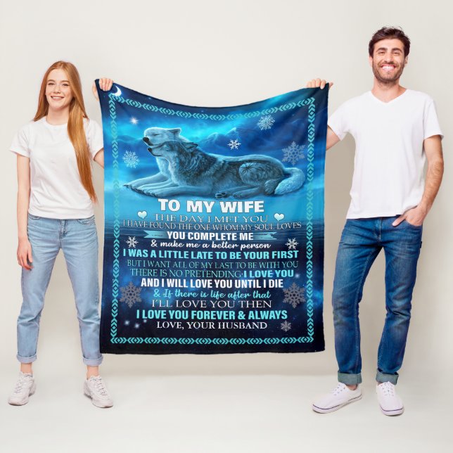 Cobertor De Velo Esposa Blanket Wolf, Personalizada para a Minha Es (In Situ)