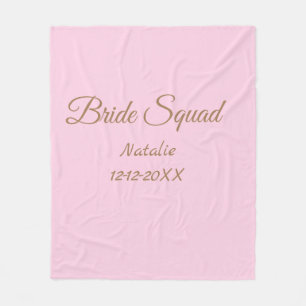 Cobertor De Velo Esquadra de madrinhas rosa dourado adicionar nome