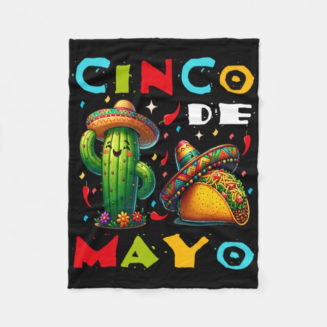 Cobertor De Velo Esquadrão da Festa Mexicana do Cinco De Mayo 5 De  (Frente)