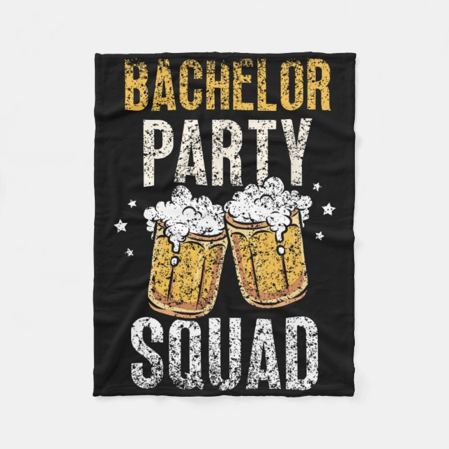 Cobertor De Velo Esquadrão de Despedida de Solteiro Equipe do Noivo (Frente)