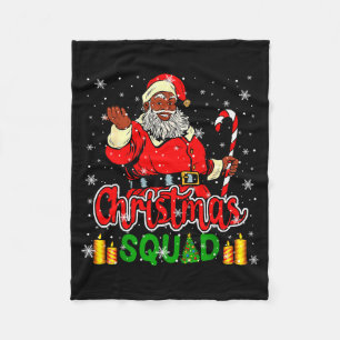 Cobertor De Velo Esquadrão de Natal Papai Noel Afro Homem Orgulhoso