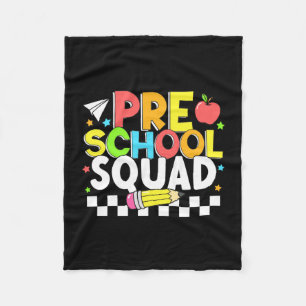 Cobertor De Velo Esquadrão de pré-escola feliz primeiro dia de aula