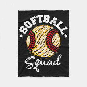 Cobertor De Velo Esquadrão de Softbol Angustiado Vintage Engraçado