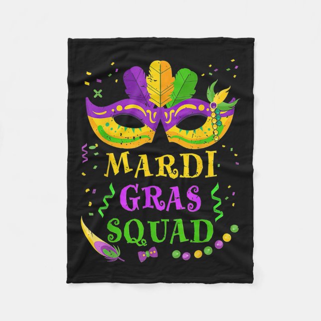 Cobertor De Velo Esquadrão Mardi Gras (Frente)