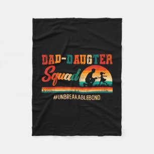 Cobertor De Velo Esquadrão retrô vintage pai e filha dia dos pais