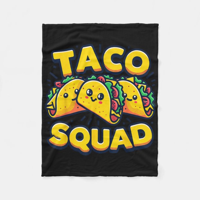 Cobertor De Velo Esquadrão Taco Engraçado Comida Mexicano (Frente)