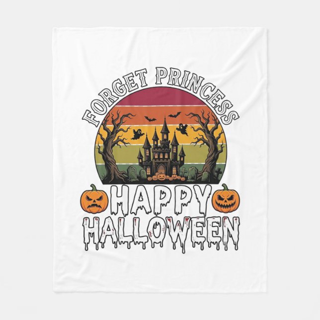Cobertor De Velo Esqueça Princesa Feliz Halloween Casa Assombrada B (Frente)