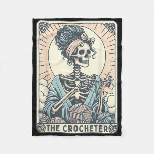 Cobertor De Velo Esqueleto A Mãe Crochê Carta de Tarot Tricoteira C