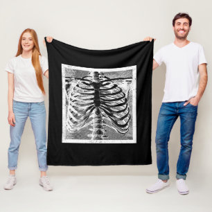 Cobertor De Velo Esqueleto Antigo Ossos Torso Corpo Halloween